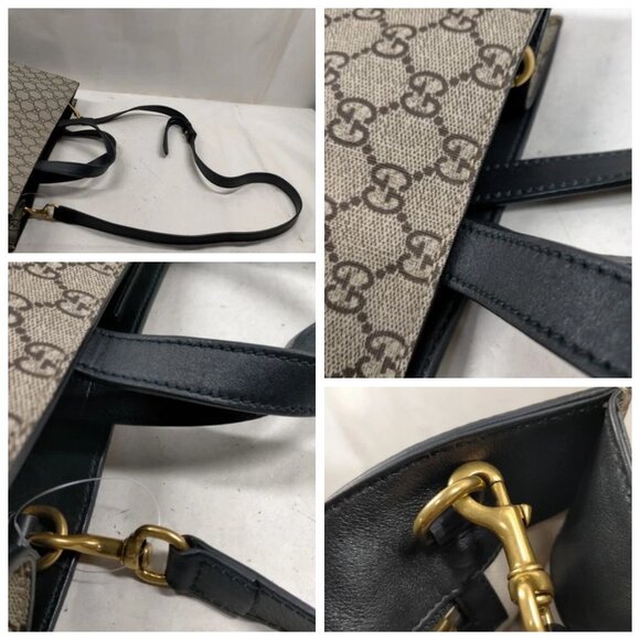 Gucci Hand Bag Brown PVC 749-052925 - Picture 7 of 13